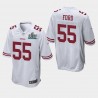 San Francisco 49ers 55 hommes Dee Ford Super Bowl LIV jeu Jersey - Blanc