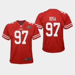 Jeunesse San Francisco 49ers 97 Nick Bosa Super Bowl LIV jeu Jersey - Scarlet