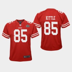Jeunesse San Francisco 49ers 85 George Kittle Super Bowl LIV jeu Jersey - Scarlet