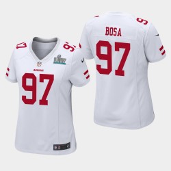 San Francisco 49ers Women 97 Nick Bosa Super Bowl LIV jeu Jersey - Blanc