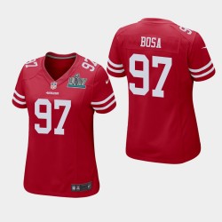 Femmes San Francisco 49ers 97 Nick Bosa Super Bowl LIV jeu Jersey - Scarlet