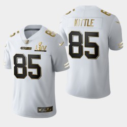 San Francisco 49ers 85 hommes George Kittle Super Bowl LIV Golden Edition Jersey - Blanc