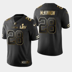 San Francisco 49ers 28 hommes Jerick McKinnon Super Bowl LIV Golden Edition Jersey - Noir