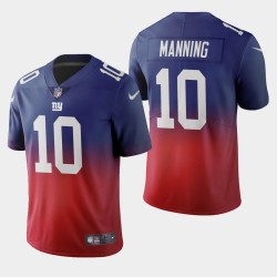 New York Giants Eli Manning 10 couleur crash Gradient Royal Jersey Homme