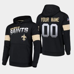 New Orleans Saints 00 Personnalisé 100e saison Sideline équipe Logo Sweat à capuche pour homme - Noir
