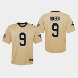 Jeunesse New Orleans Saints Drew Brees 9 Inversé Jeu Jersey - Or