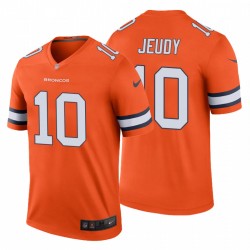 Jerry Jeudy 10 Denver Broncos Couleur Orange Rush limitée Maillot NFL Draft hommes