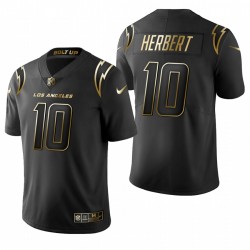 Los Angeles Chargers Justin Herbert Black NFL Draft or limitée Maillot