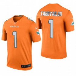 Tua Tagovailoa Miami Dolphins orange Maillot NFL Draft