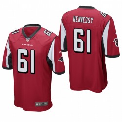Matt Hennessy 61 Falcons Red Draft NFL jeu Maillot